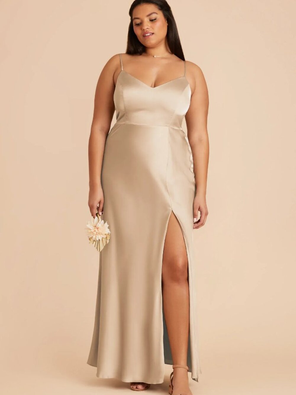 Birdy Grey Jay Dress in Matte Satin Gold | Size Medium - Picture 8 of 9